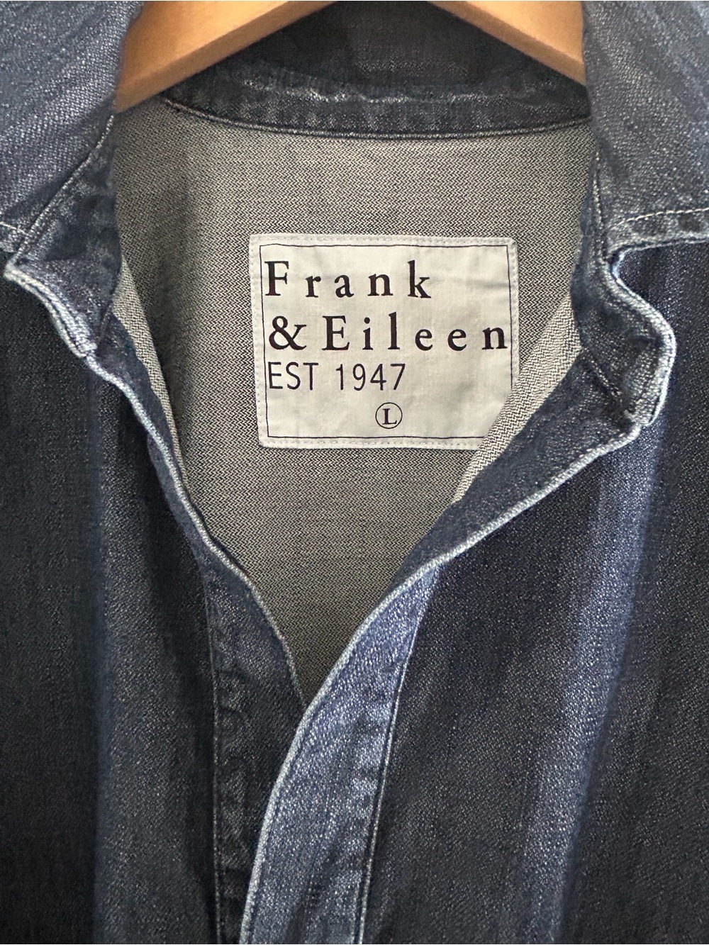 Frank & Eileen Gabi Popover Shirt in Denim Vintage Indigo Wash - Picture 7 of 10